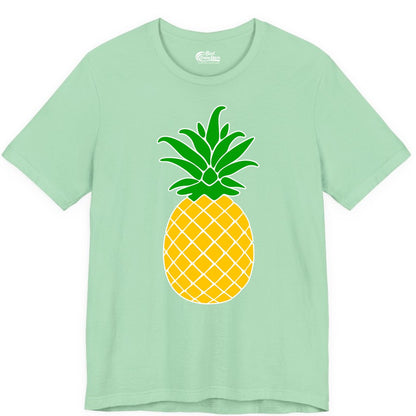Pineapple Graphic Shirt - Tropical Fruit Apparel for Summer Fun (Premium Tee) in Mint - Cartoon Pineapple Graphic Shirt - Bold Tropical Fruit Summer Tee