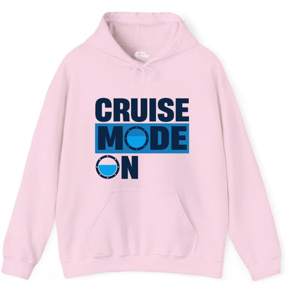 Cruise Mode On Shirt - Funny Cruise Shirt for Caribbean Vacations (Hoodie) in Light Pink - Cruise Mode On Shirt - Nautical Porthole Funny Cruise Vacation Tee