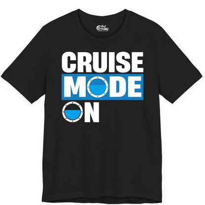 Cruise Mode On Shirt - Funny Cruise Shirt for Caribbean Vacations (Premium Tee) in Black - Cruise Mode On Shirt - Nautical Porthole Funny Cruise Vacation Tee