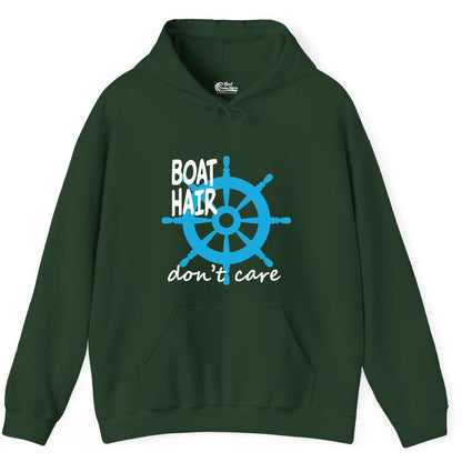 Boat Hair Don't Care Nautical Wheel Shirt for Lake and Marina Hoodie - View 3 - Best Cruise Shirts