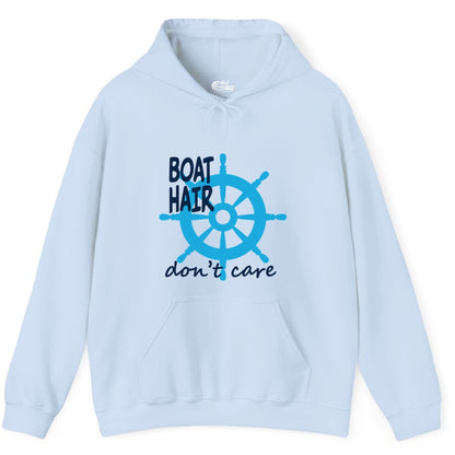 Boat Hair Don't Care Nautical Wheel Shirt for Lake and Marina Hoodie - View 10 - Best Cruise Shirts