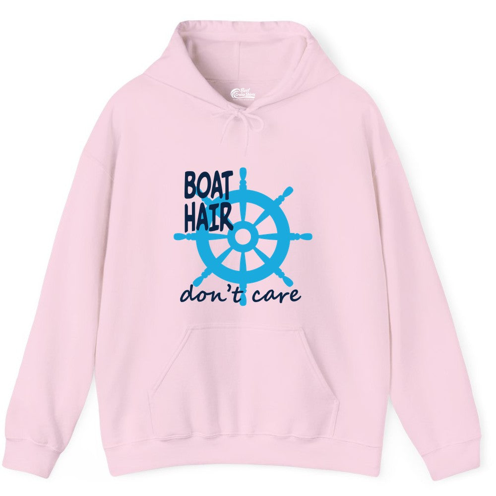 Boat Hair Don't Care Nautical Wheel Shirt for Lake and Marina Hoodie - View 11 - Best Cruise Shirts