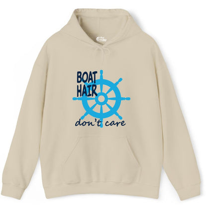 Boat Hair Don't Care Nautical Wheel Shirt for Lake and Marina Hoodie - View 7 - Best Cruise Shirts
