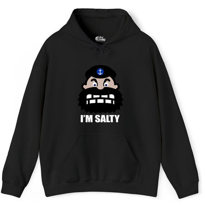 Im Salty Sailor Shirt - Nautical Humor Apparel - Funny Anchor Tee (Hoodie) in Black - Im Salty Sailor Cartoon Shirt - Funny Nautical Pun Anchor Tee