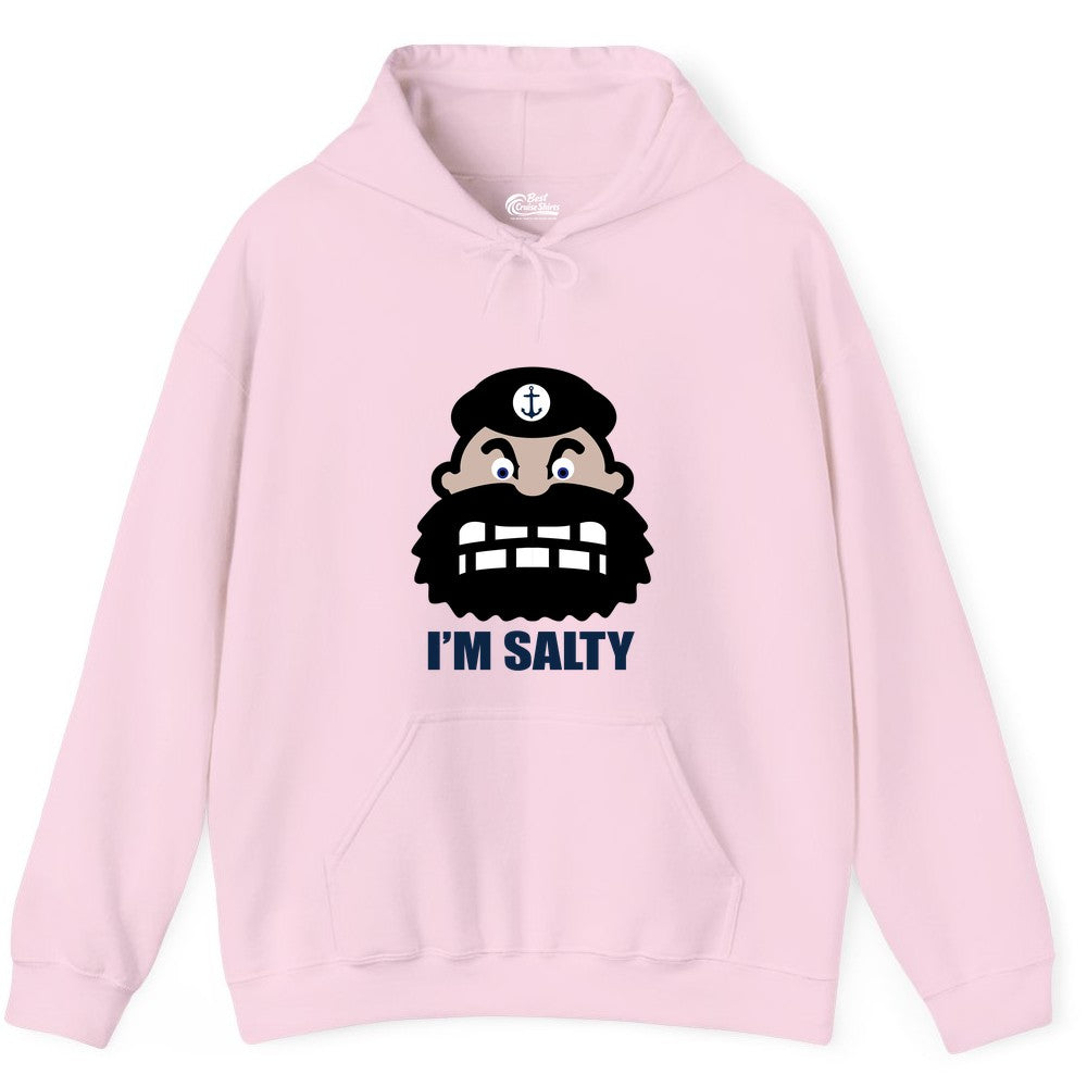 Im Salty Sailor Shirt - Nautical Humor Apparel - Funny Anchor Tee (Hoodie) in Light Pink - Im Salty Sailor Cartoon Shirt - Funny Nautical Pun Anchor Tee