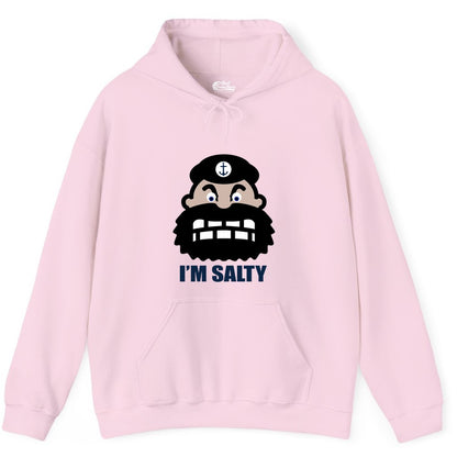 Im Salty Sailor Shirt - Nautical Humor Apparel - Funny Anchor Tee (Hoodie) in Light Pink - Im Salty Sailor Cartoon Shirt - Funny Nautical Pun Anchor Tee