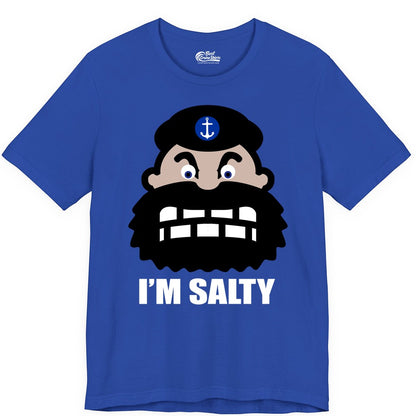Im Salty Sailor Shirt - Nautical Humor Apparel - Funny Anchor Tee (Premium Tee) in True Royal - Im Salty Sailor Cartoon Shirt - Funny Nautical Pun Anchor Tee