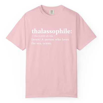 Thalassophile Shirt - Funny Sea Lover Definition Ocean Lover Gift (Comfort Color) in Blossom - Thalassophile Definition Shirt - Clean Ocean Lover Dictionary Tee Design