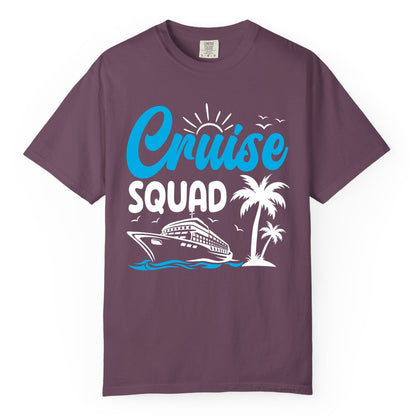 Cruise Squad Shirt - Tropical Group Cruise Tee for Caribbean Trips (Comfort Color) in Berry - Cruise Squad Shirt - Tropical Group Vacation Nautical Island Design