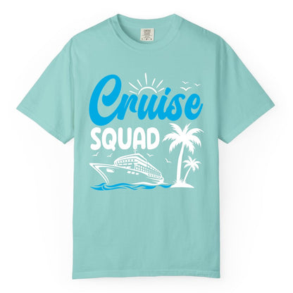 Cruise Squad Shirt - Tropical Group Cruise Tee for Caribbean Trips (Comfort Color) in Chalky Mint - Cruise Squad Shirt - Tropical Group Vacation Nautical Island Design
