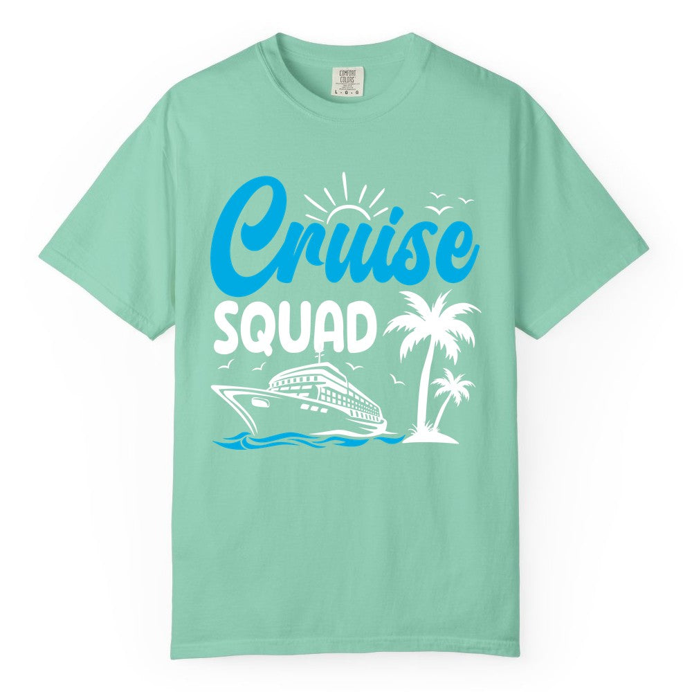 Cruise Squad Shirt - Tropical Group Cruise Tee for Caribbean Trips (Comfort Color) in Island Reef - Cruise Squad Shirt - Tropical Group Vacation Nautical Island Design