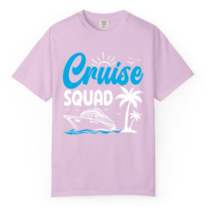 Cruise Squad Shirt - Tropical Group Cruise Tee for Caribbean Trips (Comfort Color) in Orchid - Cruise Squad Shirt - Tropical Group Vacation Nautical Island Design