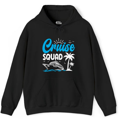 Cruise Squad Shirt - Tropical Group Cruise Tee for Caribbean Trips (Hoodie) in Black - Cruise Squad Shirt - Tropical Group Vacation Nautical Island Design