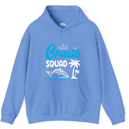 Cruise Squad Shirt - Tropical Group Cruise Tee for Caribbean Trips (Hoodie) in Carolina Blue - Cruise Squad Shirt - Tropical Group Vacation Nautical Island Design