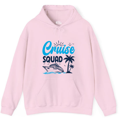 Cruise Squad Shirt - Tropical Group Cruise Tee for Caribbean Trips (Hoodie) in Light Pink - Cruise Squad Shirt - Tropical Group Vacation Nautical Island Design