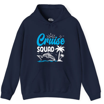 Cruise Squad Shirt - Tropical Group Cruise Tee for Caribbean Trips (Hoodie) in Navy - Cruise Squad Shirt - Tropical Group Vacation Nautical Island Design