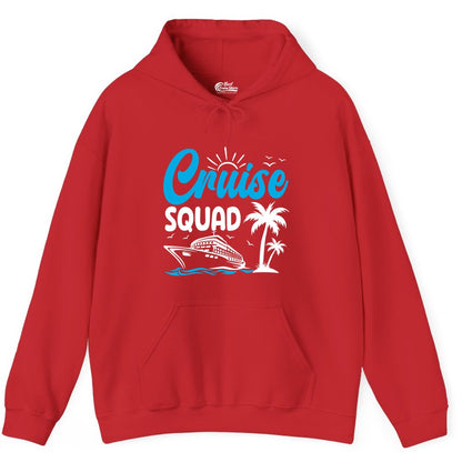 Cruise Squad Shirt - Tropical Group Cruise Tee for Caribbean Trips (Hoodie) in Red - Cruise Squad Shirt - Tropical Group Vacation Nautical Island Design