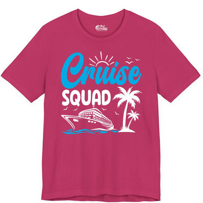 Cruise Squad Shirt - Tropical Group Cruise Tee for Caribbean Trips (Premium Tee) in Berry - Cruise Squad Shirt - Tropical Group Vacation Nautical Island Design