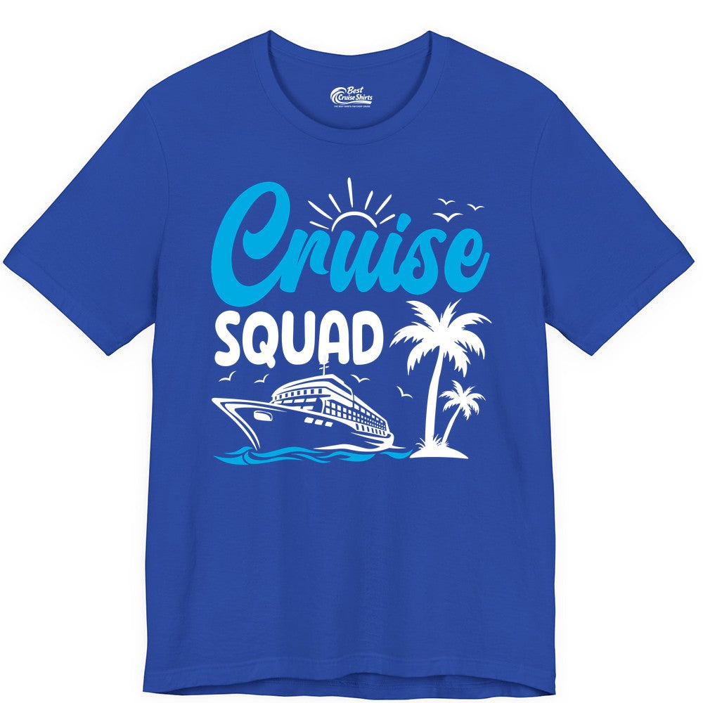 Cruise Squad Shirt - Tropical Group Cruise Tee for Caribbean Trips (Premium Tee) in True Royal - Cruise Squad Shirt - Tropical Group Vacation Nautical Island Design