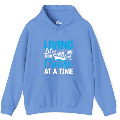 Living Life One Cruise at a Time Shirt - Cruise Apparel & Gift (Hoodie) in Carolina Blue - Living Life One Cruise at a Time Nautical Tropical Cruise Shirt