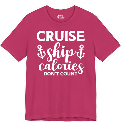 Cruise Ship Calories Dont Count Shirt - Funny Cruise Ship Humor Tee (Premium Tee) in Berry - Cruise Ship Calories Dont Count Funny Nautical Anchor Cruise Shirt