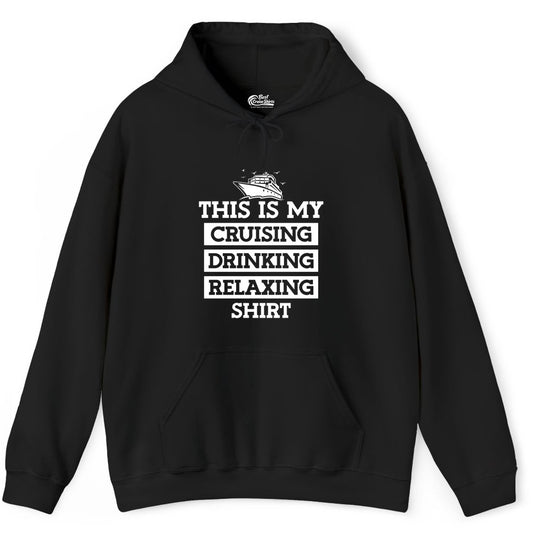 This Is My Cruising Drinking Relaxing Shirt - Funny Cruise Ship Tee Hoodie - View 2 - Best Cruise Shirts