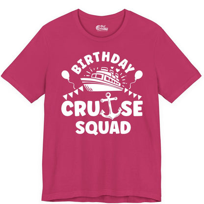 Birthday Cruise Squad Shirt - Fun Nautical Group Celebration Tee (Premium Tee) in Berry - Birthday Cruise Squad Shirt - Nautical Party Celebration Tee Design