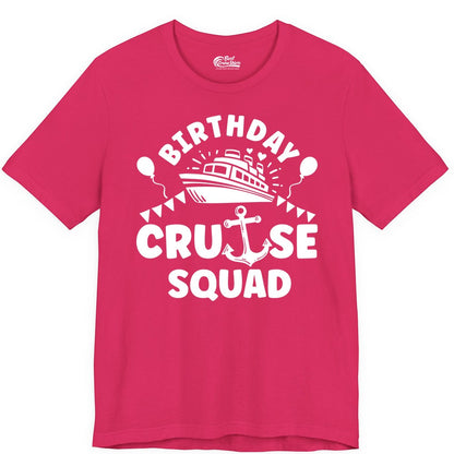 Birthday Cruise Squad Shirt - Fun Nautical Group Celebration Tee (Premium Tee) in Fuchsia - Birthday Cruise Squad Shirt - Nautical Party Celebration Tee Design