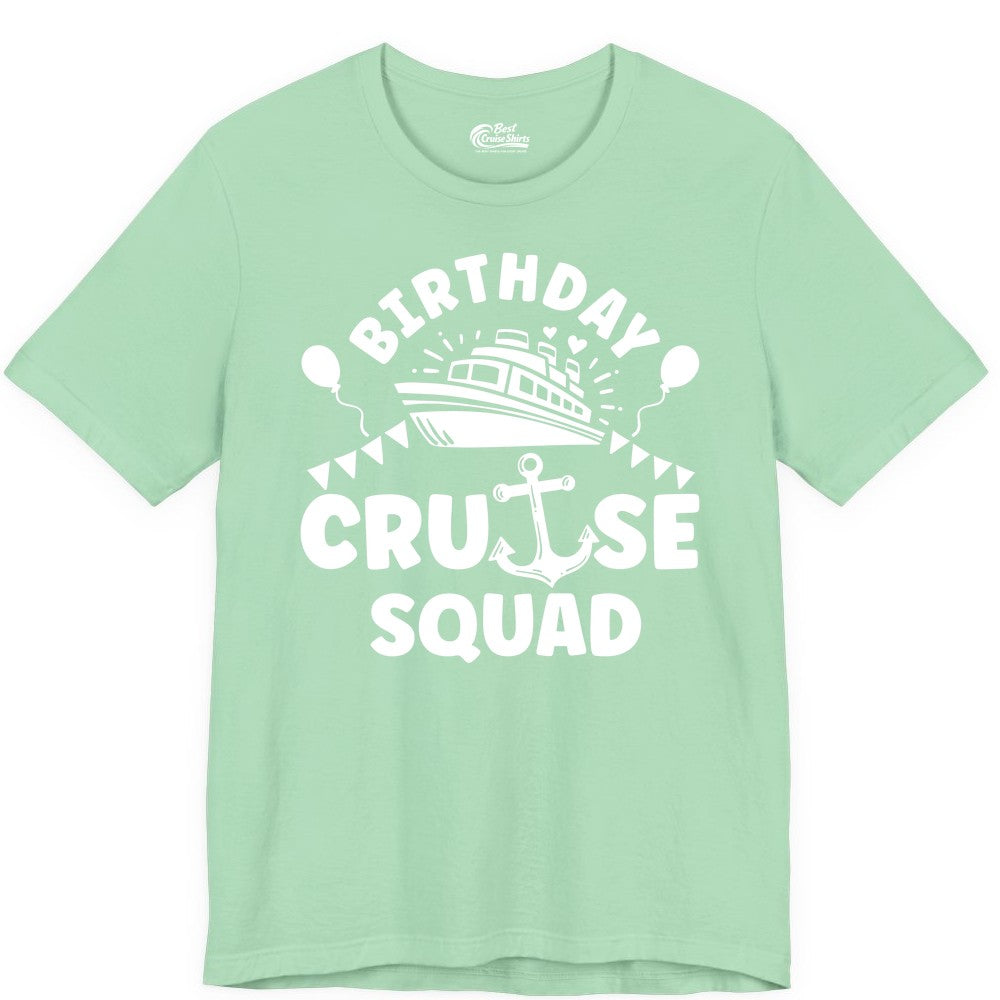 Birthday Cruise Squad Shirt - Fun Nautical Group Celebration Tee (Premium Tee) in Mint - Birthday Cruise Squad Shirt - Nautical Party Celebration Tee Design