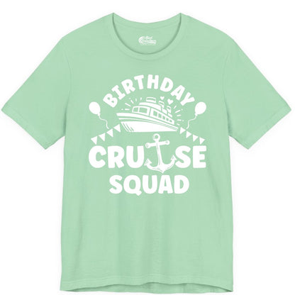 Birthday Cruise Squad Shirt - Fun Nautical Group Celebration Tee (Premium Tee) in Mint - Birthday Cruise Squad Shirt - Nautical Party Celebration Tee Design