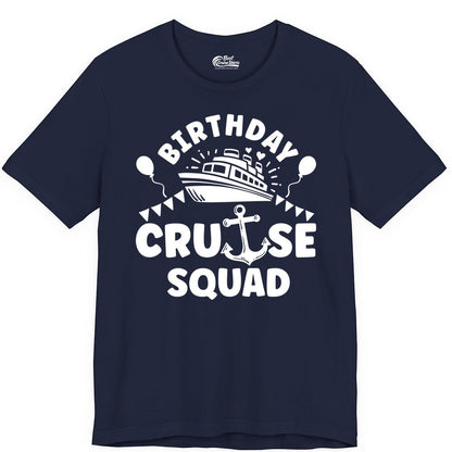 Birthday Cruise Squad Shirt - Fun Nautical Group Celebration Tee (Premium Tee) in Navy - Birthday Cruise Squad Shirt - Nautical Party Celebration Tee Design