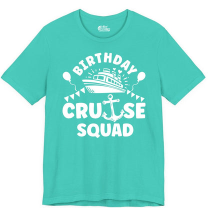 Birthday Cruise Squad Shirt - Fun Nautical Group Celebration Tee (Premium Tee) in Teal - Birthday Cruise Squad Shirt - Nautical Party Celebration Tee Design