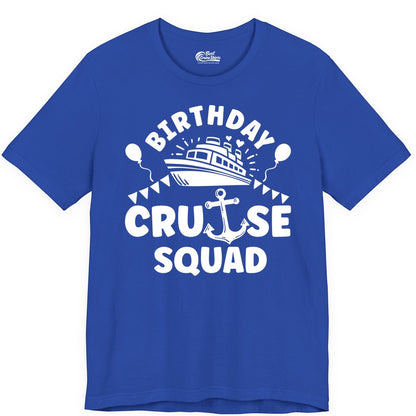 Birthday Cruise Squad Shirt - Fun Nautical Group Celebration Tee (Premium Tee) in True Royal - Birthday Cruise Squad Shirt - Nautical Party Celebration Tee Design