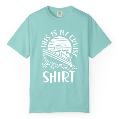This Is My Cruise Shirt - Funny Cruise Ship Shirt for Vacation (Comfort Color) in Chalky Mint - This Is My Cruise Shirt - Funny Cruise Ship Sun Ocean T-Shirt Design