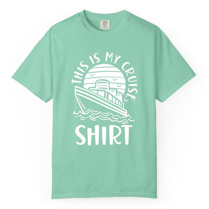 This Is My Cruise Shirt - Funny Cruise Ship Shirt for Vacation (Comfort Color) in Island Reef - This Is My Cruise Shirt - Funny Cruise Ship Sun Ocean T-Shirt Design