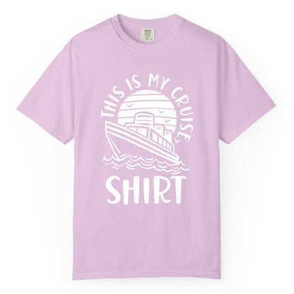 This Is My Cruise Shirt - Funny Cruise Ship Shirt for Vacation (Comfort Color) in Orchid - This Is My Cruise Shirt - Funny Cruise Ship Sun Ocean T-Shirt Design