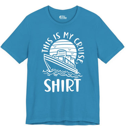 This Is My Cruise Shirt - Funny Cruise Ship Shirt for Vacation (Premium Tee) in Aqua - This Is My Cruise Shirt - Funny Cruise Ship Sun Ocean T-Shirt Design