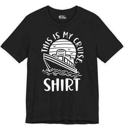 This Is My Cruise Shirt - Funny Cruise Ship Shirt for Vacation (Premium Tee) in Black - This Is My Cruise Shirt - Funny Cruise Ship Sun Ocean T-Shirt Design