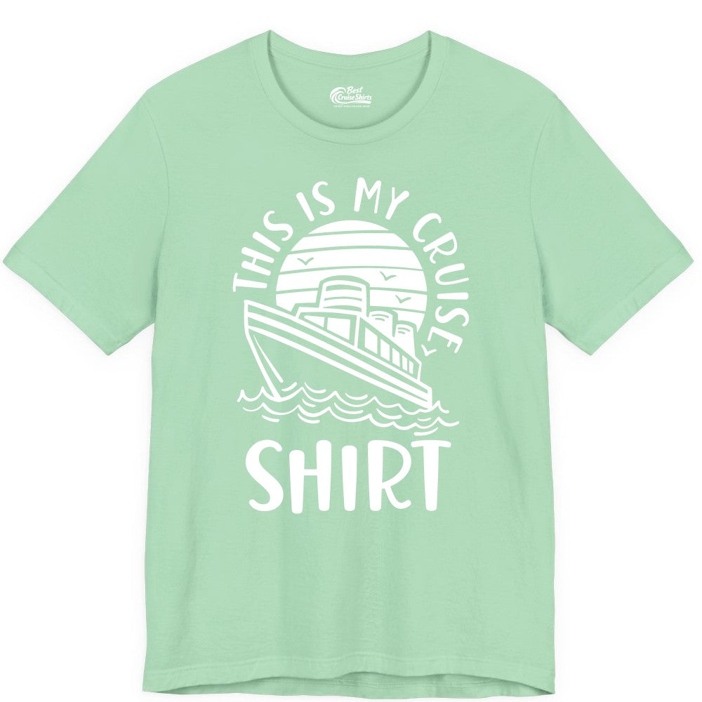 This Is My Cruise Shirt - Funny Cruise Ship Shirt for Vacation (Premium Tee) in Mint - This Is My Cruise Shirt - Funny Cruise Ship Sun Ocean T-Shirt Design
