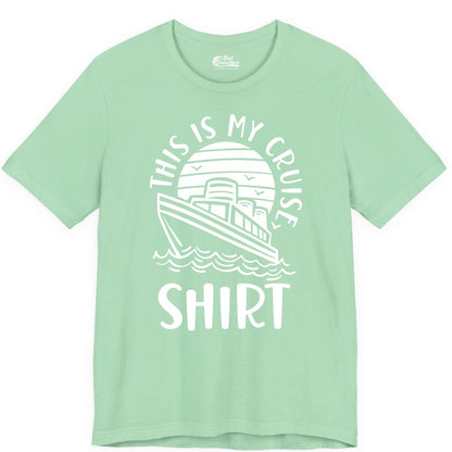 This Is My Cruise Shirt - Funny Cruise Ship Shirt for Vacation (Premium Tee) in Mint - This Is My Cruise Shirt - Funny Cruise Ship Sun Ocean T-Shirt Design