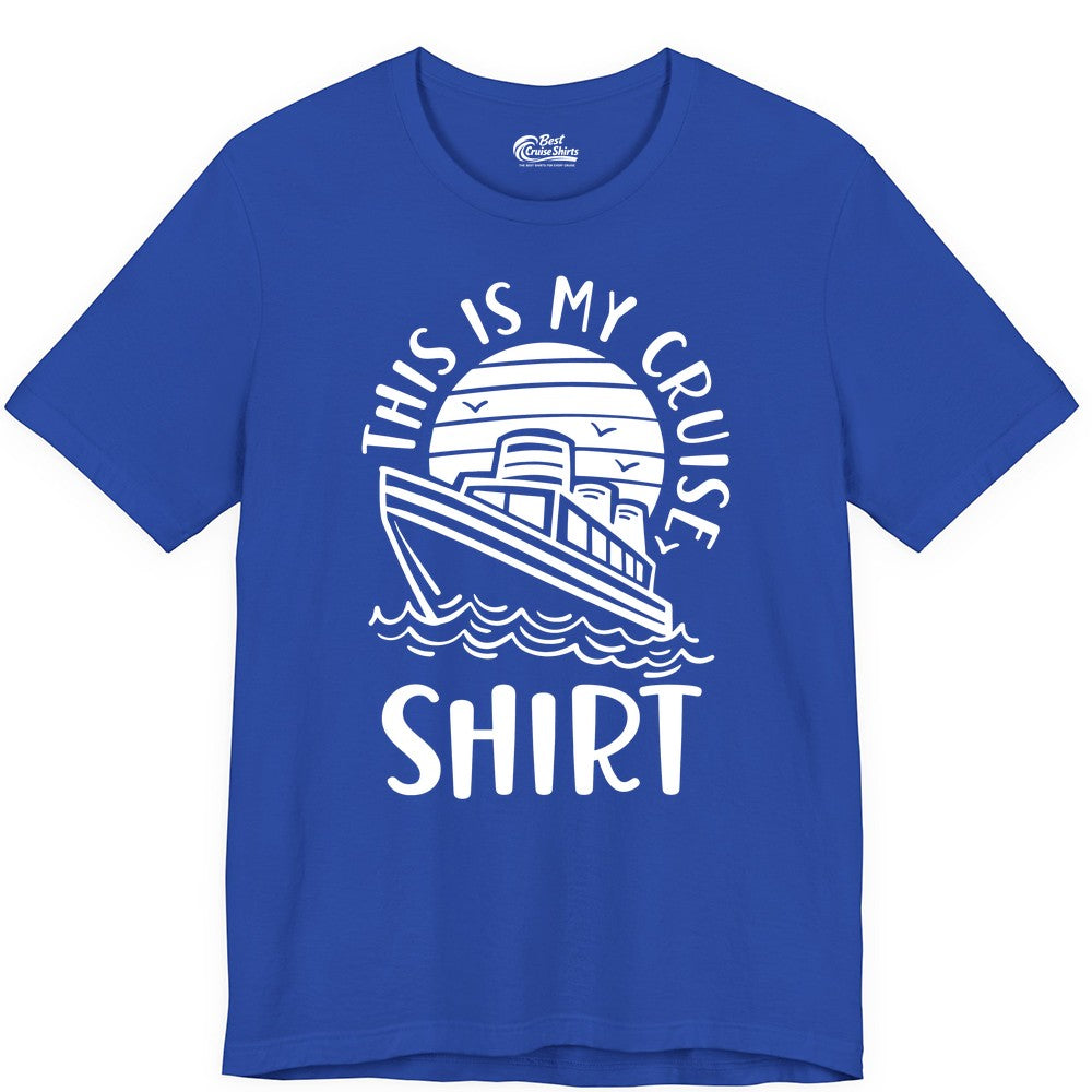 This Is My Cruise Shirt - Funny Cruise Ship Shirt for Vacation (Premium Tee) in True Royal - This Is My Cruise Shirt - Funny Cruise Ship Sun Ocean T-Shirt Design