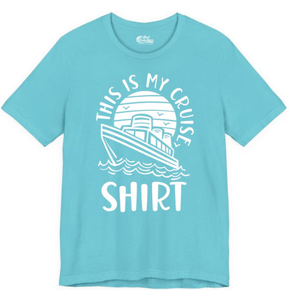 This Is My Cruise Shirt - Funny Cruise Ship Shirt for Vacation (Premium Tee) in Turquoise - This Is My Cruise Shirt - Funny Cruise Ship Sun Ocean T-Shirt Design