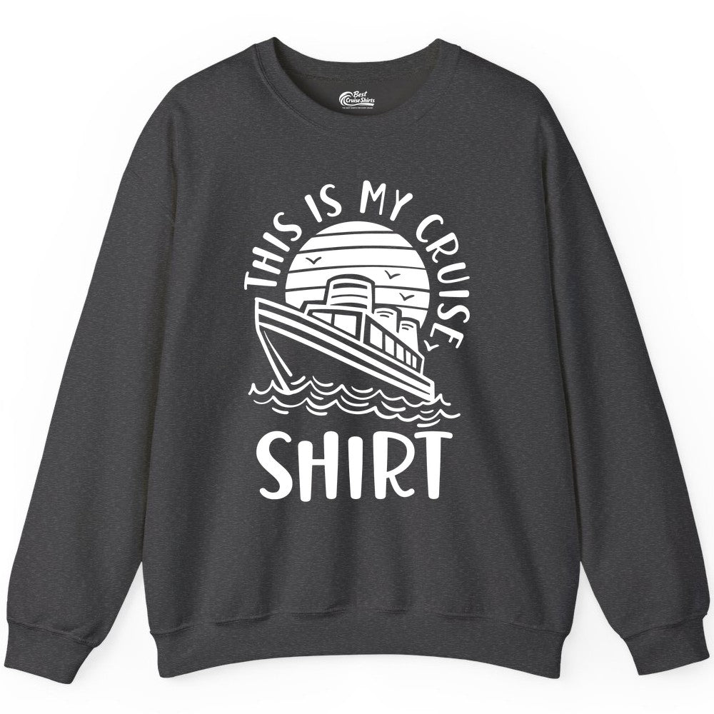 This Is My Cruise Shirt - Funny Cruise Ship Sun Ocean T-Shirt Design Sweatshirt - View 3 - Best Cruise Shirts