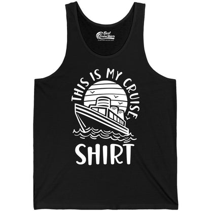 This Is My Cruise Shirt - Funny Cruise Ship Shirt for Vacation (Tank Top) in Black - This Is My Cruise Shirt - Funny Cruise Ship Sun Ocean T-Shirt Design