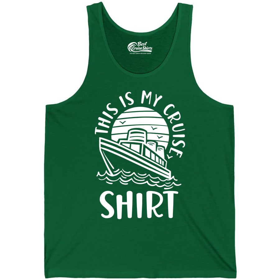 This Is My Cruise Shirt - Funny Cruise Ship Shirt for Vacation (Tank Top) in Kelly - This Is My Cruise Shirt - Funny Cruise Ship Sun Ocean T-Shirt Design