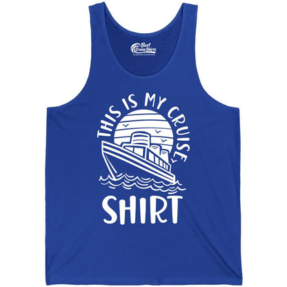 This Is My Cruise Shirt - Funny Cruise Ship Shirt for Vacation (Tank Top) in True Royal - This Is My Cruise Shirt - Funny Cruise Ship Sun Ocean T-Shirt Design