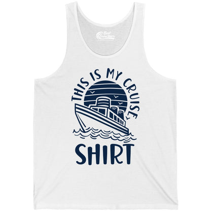 This Is My Cruise Shirt - Funny Cruise Ship Shirt for Vacation (Tank Top) in White - This Is My Cruise Shirt - Funny Cruise Ship Sun Ocean T-Shirt Design
