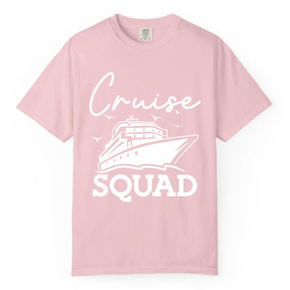 Cruise Squad Shirt - Group Cruise Shirts for Family Vacations (Comfort Color) in Blossom - Cruise Squad Group Travel Shirt Bold Ship Family Friends Tee