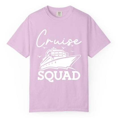 Cruise Squad Shirt - Group Cruise Shirts for Family Vacations (Comfort Color) in Orchid - Cruise Squad Group Travel Shirt Bold Ship Family Friends Tee