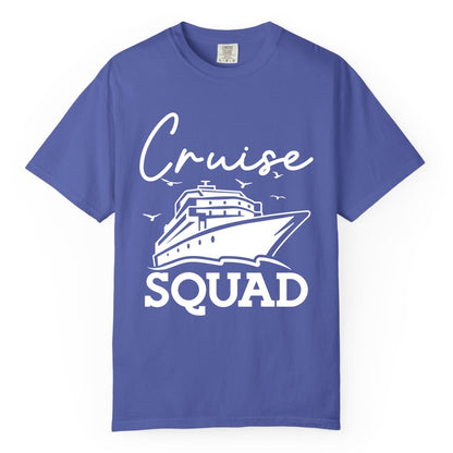 Cruise Squad Shirt - Group Cruise Shirts for Family Vacations (Comfort Color) in Periwinkle - Cruise Squad Group Travel Shirt Bold Ship Family Friends Tee